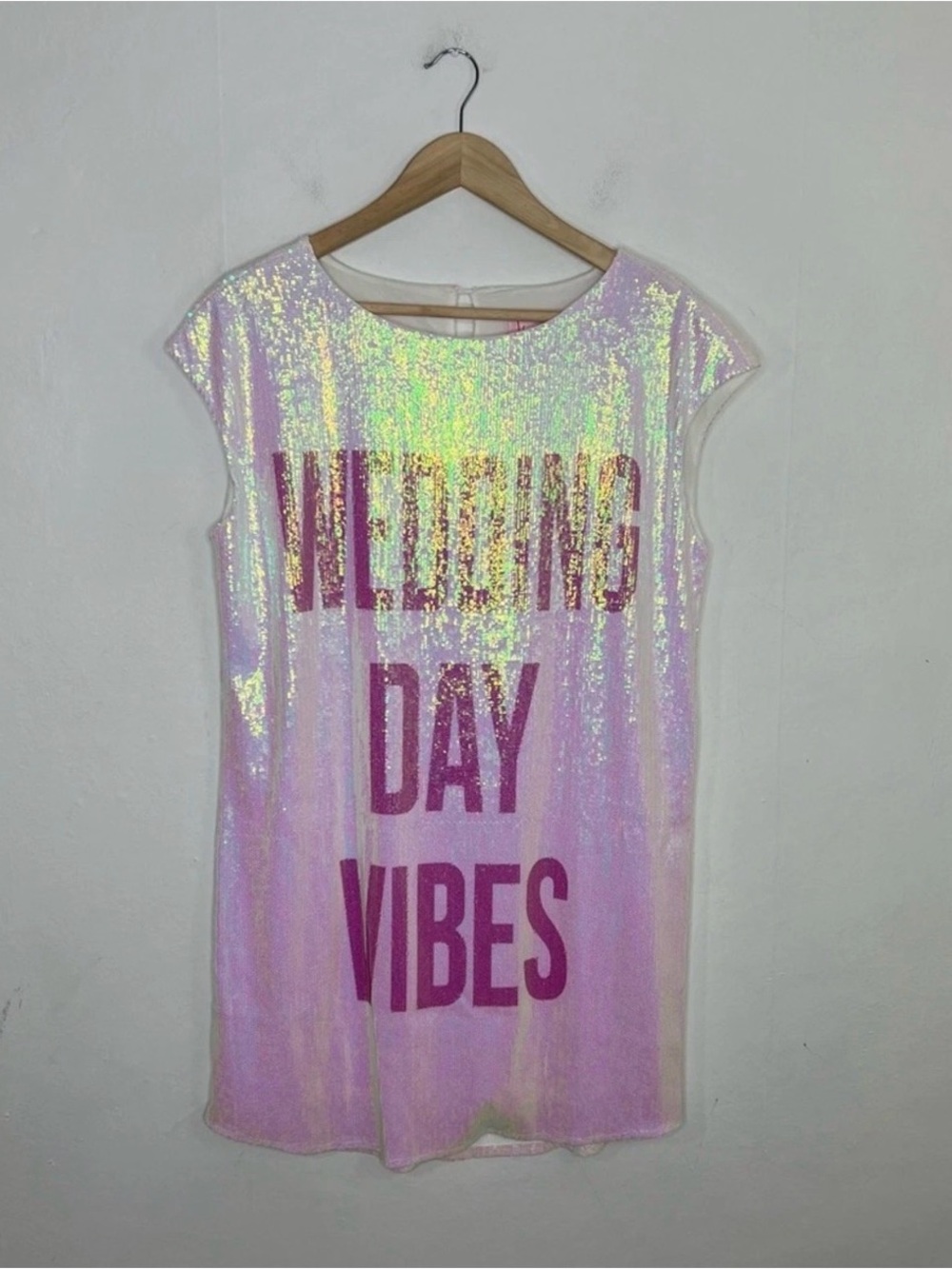 Hayley Paige Occasions Pink Sequin 'Wedding Day Vibes' Shift Dress